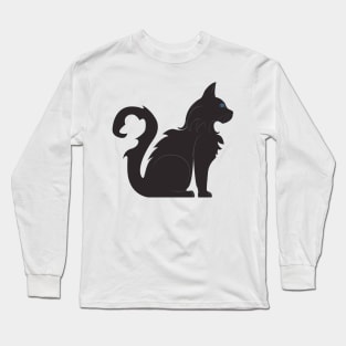 Cat Silhouette Long Sleeve T-Shirt